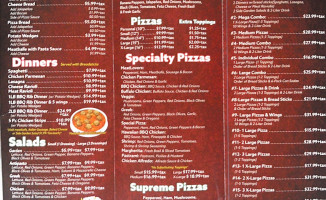 Valentino's Pizza menu