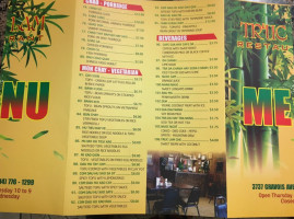 Truc Lam menu