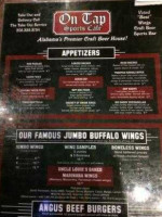 On Tap Sports Cafe Riverchase Galleria menu
