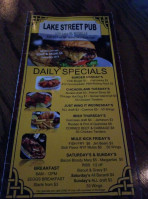 Lake Street Pub menu