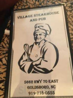 Village Steakhouse & Pub LLC menu