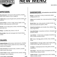 District. Pour House Kitchen menu