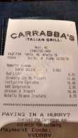 Carrabba's Italian Grill menu