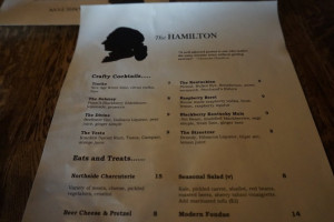 The Hamilton menu