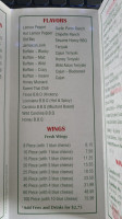 Wings Bbq menu