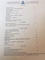 Les Cheneaux Culinary School menu