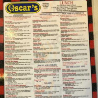 Oscar's Cafe menu