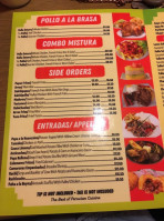 Mistura Peruana menu