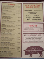 Chet's Lakeside Inn menu