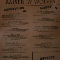 Raised By Wolves menu