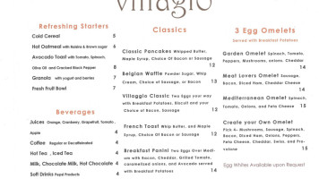 Villagio Grille menu