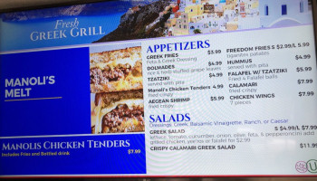 Fresh Greek Grill Beer& Wine menu