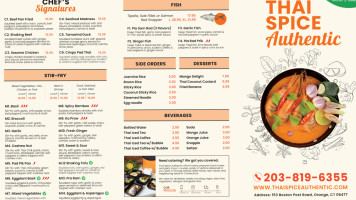 Thai Spice Authentic, Orange, Ct menu