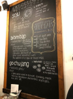 Soju menu