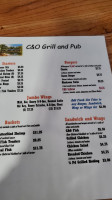 C&o Grill And Pub menu
