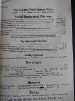 Barney's Hickory Pit menu