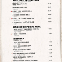 Kogi Gogi Bbq menu