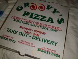 Groovy's Pizza menu
