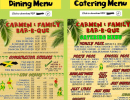 Carmen Family B-q menu