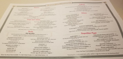 Venetian Trattoria Reggiano menu