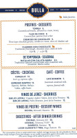 Bulla Gastrobar menu