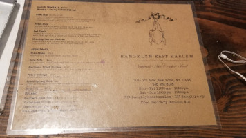 Bangklyn East Harlem menu