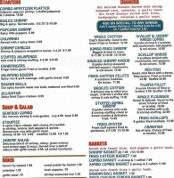 Captain Benny's Half Shell menu