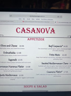 Casanova menu