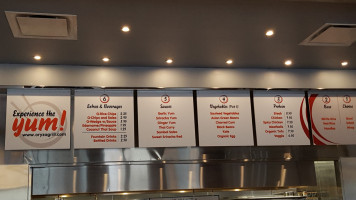 Oryza Asian Grill menu