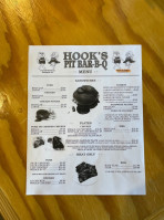 Hook's Bbq menu