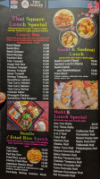 Thai Square Sushi menu