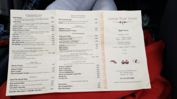 Good Time Sushi menu