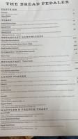 The Bread Pedaler menu