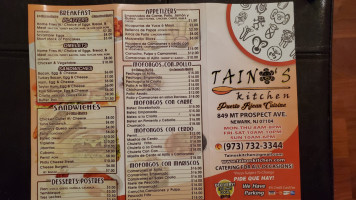 Taino's Kitchen menu