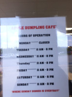 The Apple Dumpling menu