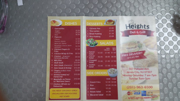 Heights Deli Grill menu
