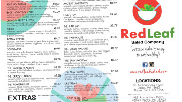 Red Leaf Salad Company menu