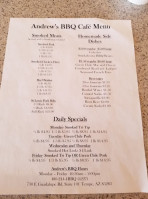 Andrew's Bbq Express menu