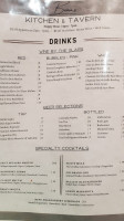 Beau's Kitchen Tavern menu