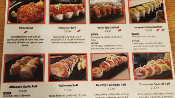 Full Moon Sushi menu