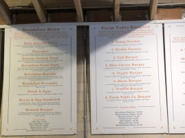 Farm Table menu