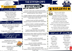 The Station Cafe And Coffeehouse menu