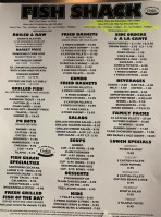 Fish Shack menu