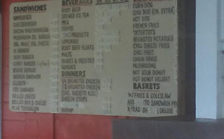 Corky's Drive-in menu