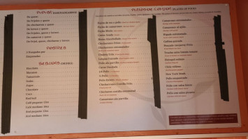 Ercilia's menu