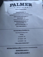 Palmer Vineyards menu