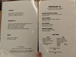 Chuko menu