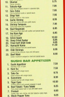 Bay Sushi New York menu