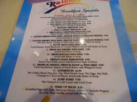 The Rainbow Diner menu