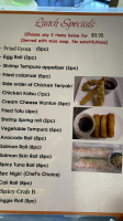 Toro Sushi menu